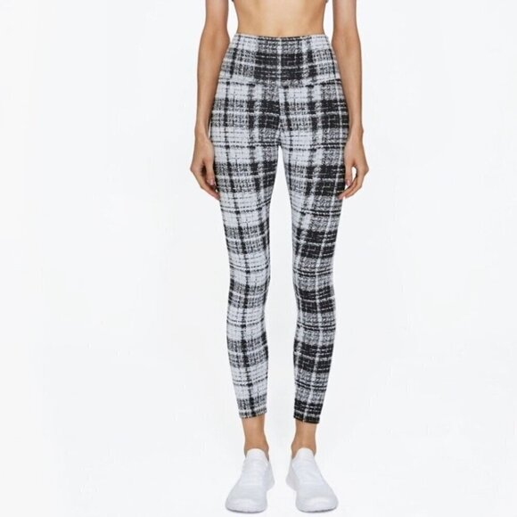 ONA by Yoon High Rise Pull On Plaid Print Athletic Leggings Workout Pant Size XS - Picture 11 of 11